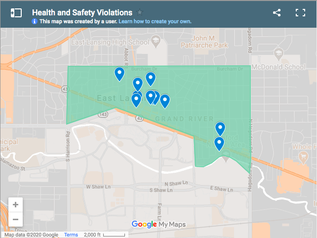 Tracking Alleged Violations of Public Health Orders With ELi